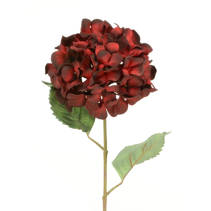 Luxury Hydrangea 68cm Dark Red