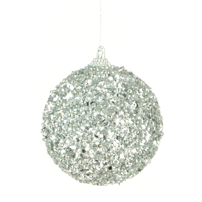 Shimmer Glitterball 8cm Silver