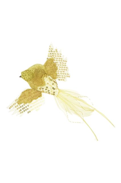 Feather Flying Bird Clip 4.5cm Gold