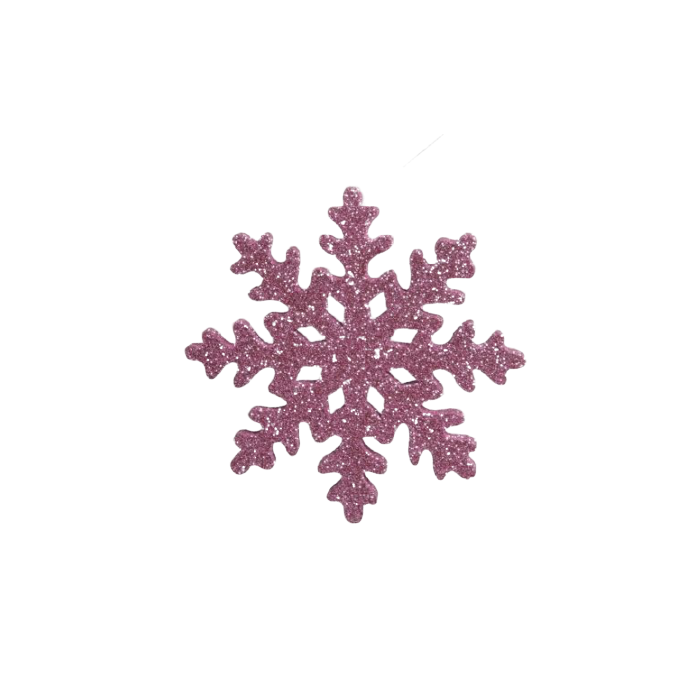 Pet 6 Glitter Icicles/Hanging  Rose Blush  12 Cm