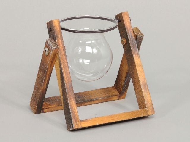 Pc. Frame W/Glass Hanger  Natural  14 Cm