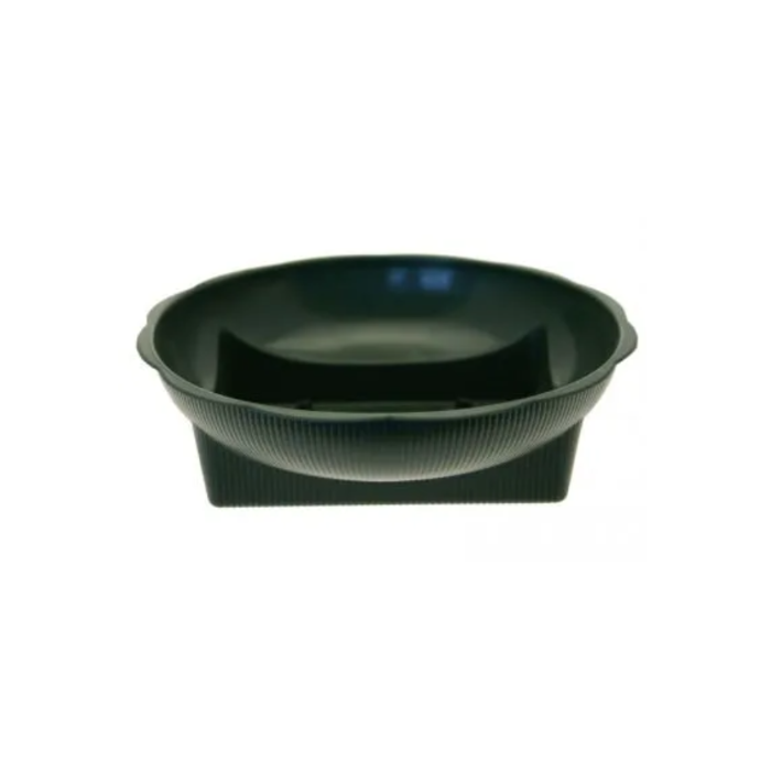Plastic Square Round Dish Green x 25pcs