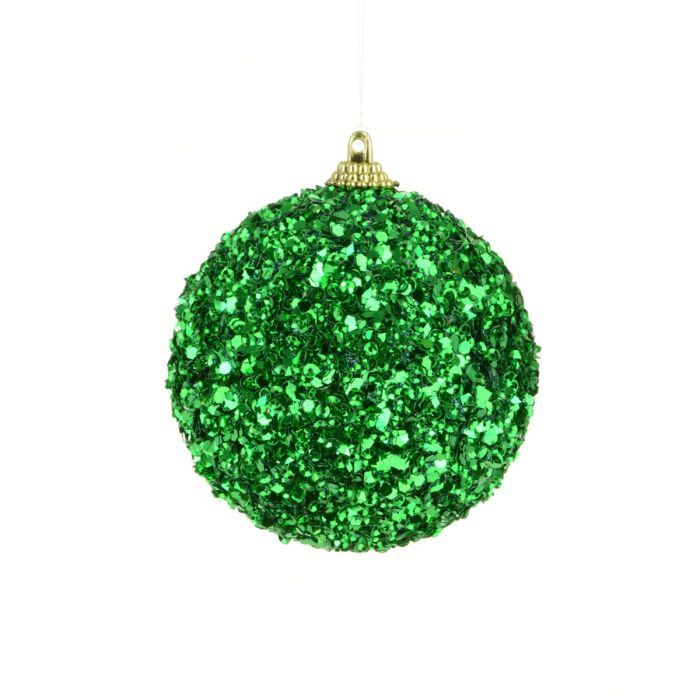 Shimmer Glitterball 8cm Dark Green