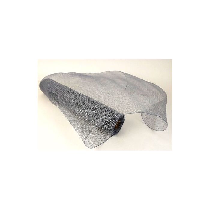 Eleganza Deco Mesh 53cm X 9 1m 10yds Metallic Silver