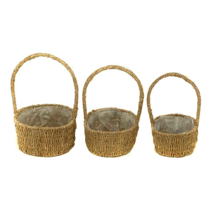 Seagrass Set Of 3 Baskets Oval