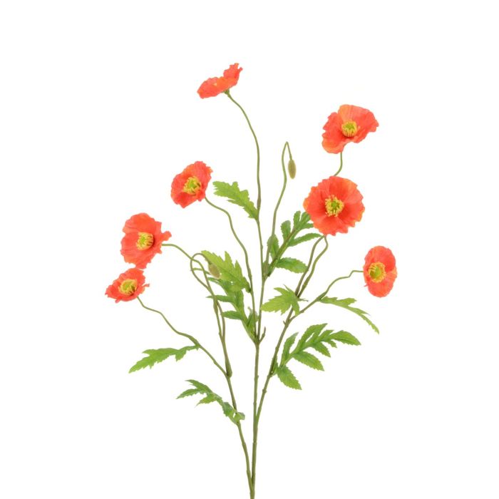 Poppy Spray 78cm Dark Orange