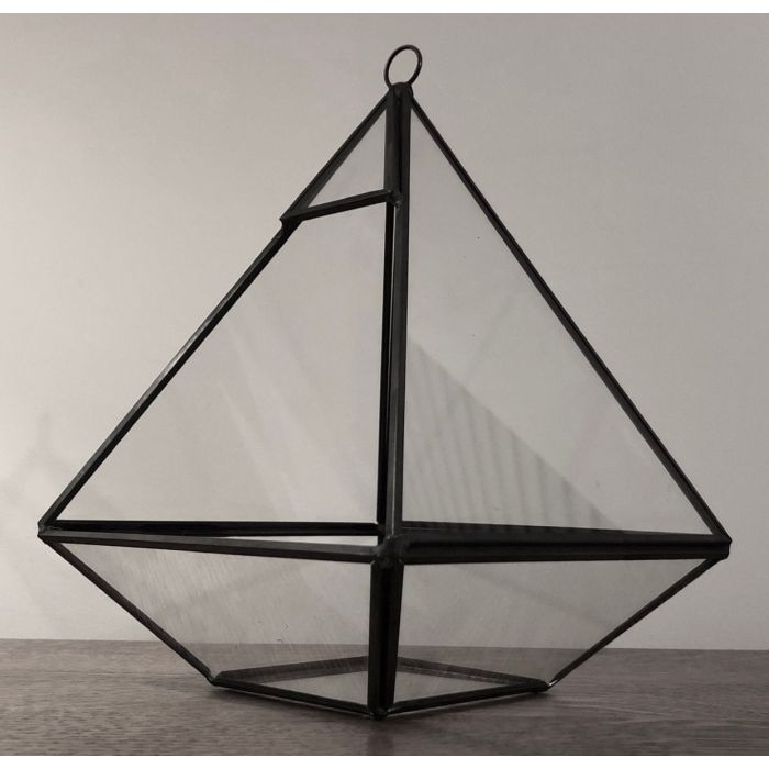 Black Rhombus Terrarium 26 x 20cm