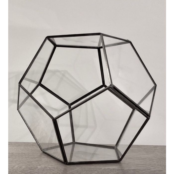Black 25cm Polygon Terrarium