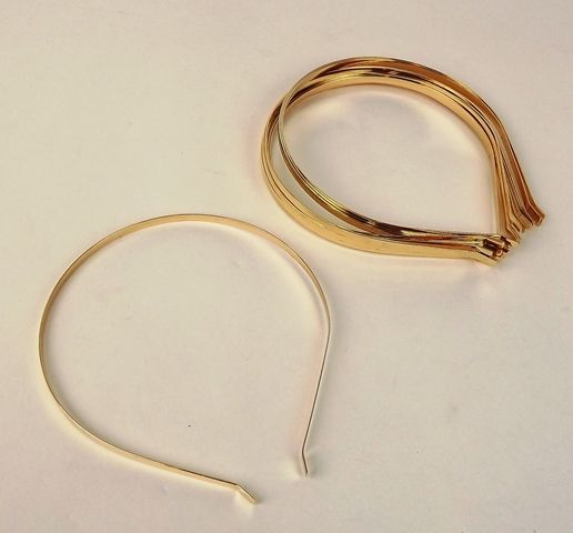 Metal Headbands x 12pcs Gold