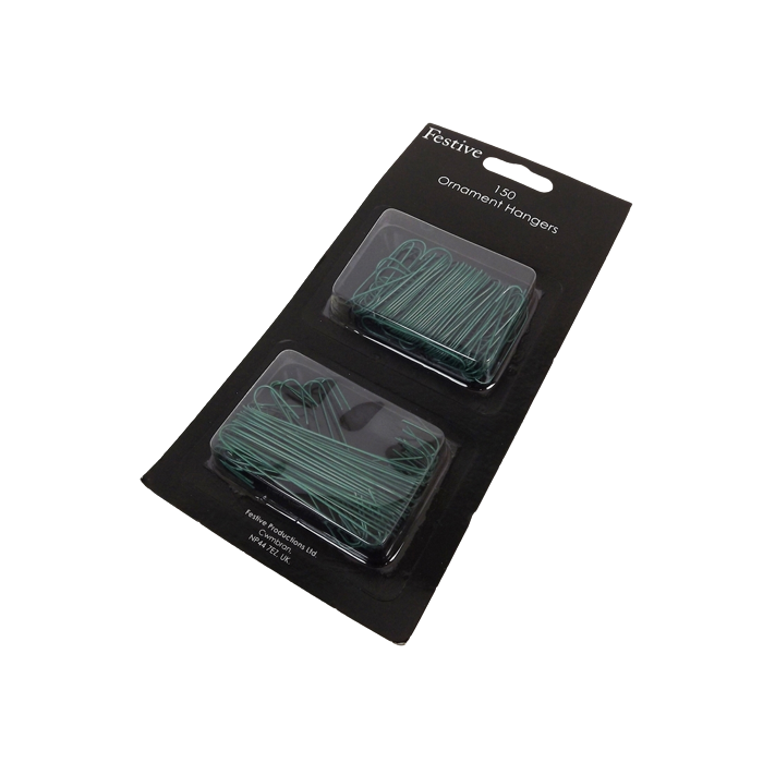 150 Green Plastic Coated Metal Hooks