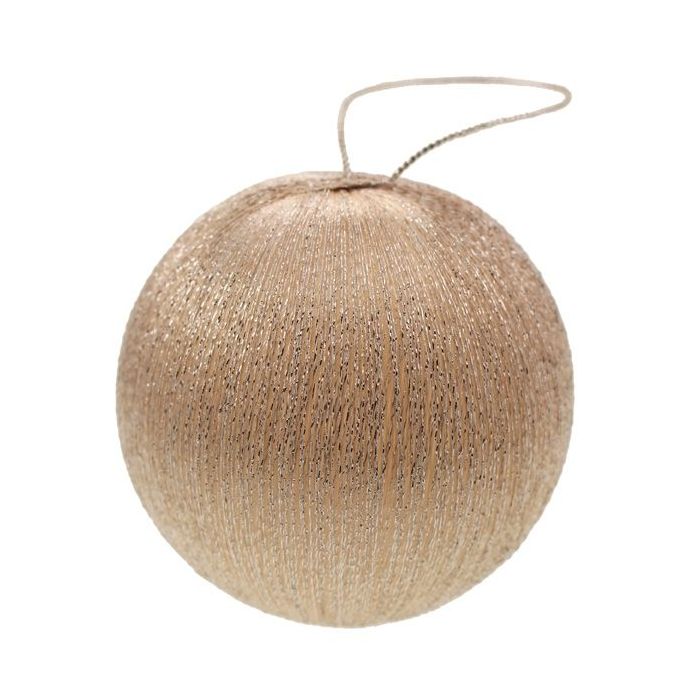 8cm Spun Metallic Bauble Champagne