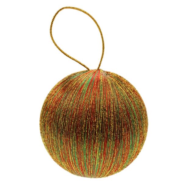 8cm Spun Metallic Bauble Assorted