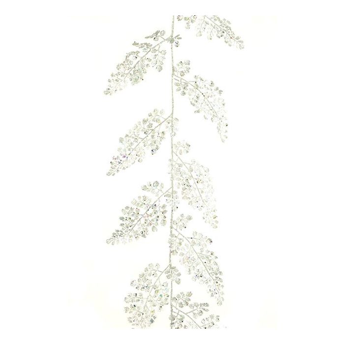 Sparkle Maidenhair Garland 180cm Silver