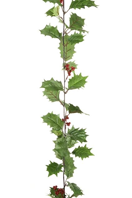 Holly Garland W/Berries 180cm Green