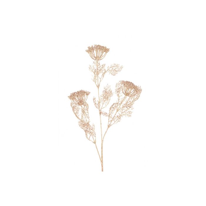 Glittered Dill Spray 71cm Rose Gold