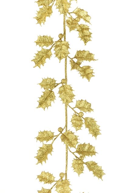 Holly Berry Garland 150cm Gold