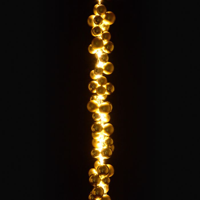 Bauble Garland 144 LED's Gold
