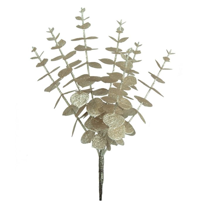 Sparkle Eucalyptus Pick 30cm Champagne