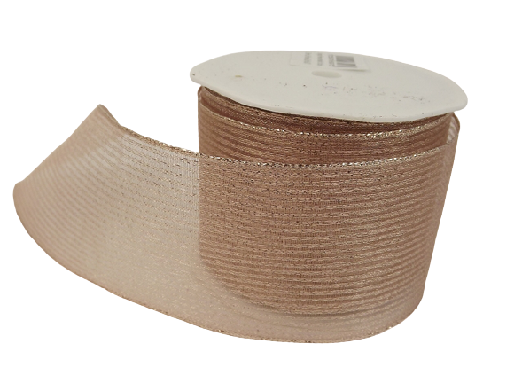 Eleganza Finesse Metallic Stripe 63mm x 10mtr Rose Gold