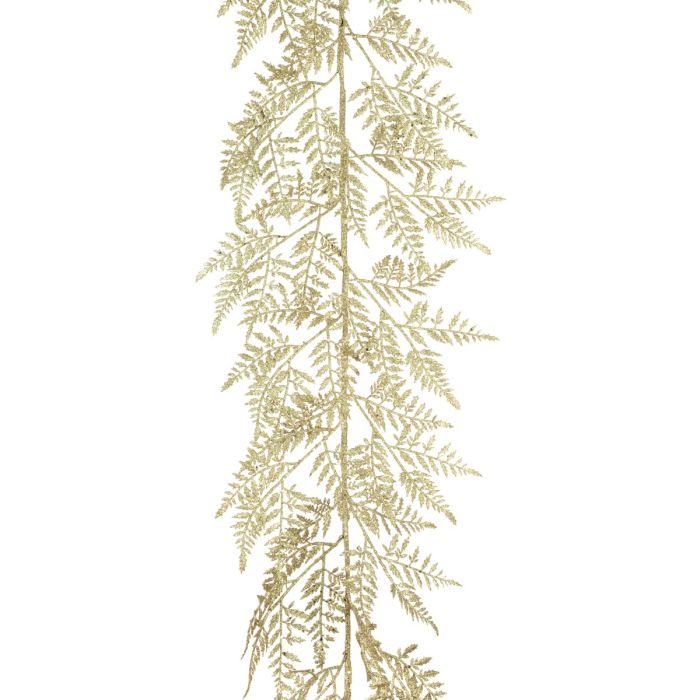 Leather Fern Garland 150cm Champagne