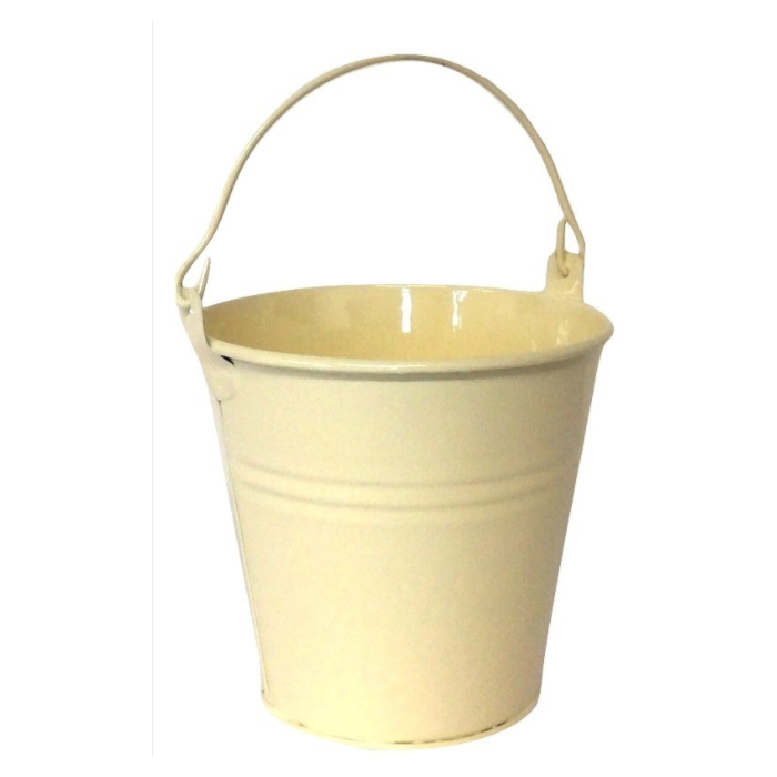 Cream Zinc Bucket Diameter - 5cm