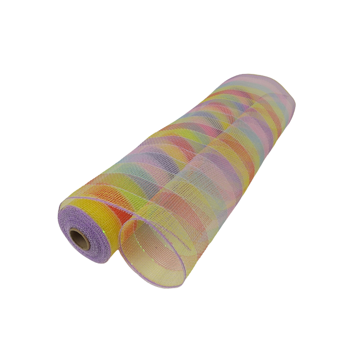 Eleganza Deco Mesh Pastel Rainbow 53cm x 9.1mtr