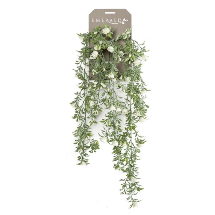 Rose Mini Hanging Bush 75cm Cream