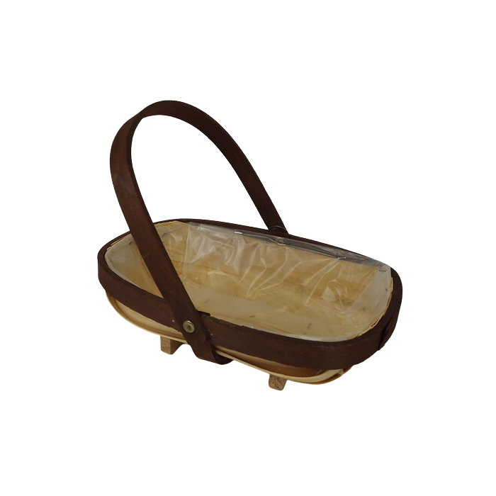 Natural Trug Brown Rim 25cm