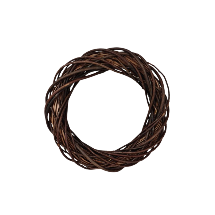 40cm Thick Willow Wreath - Natural (40cm diameter)
