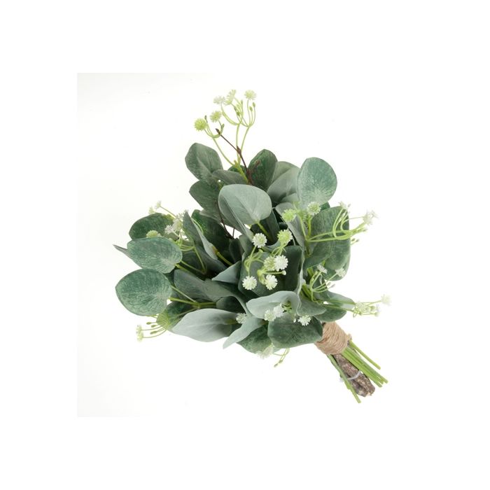 Mixed Foliage Bouquet with Eucalyptus and Gypsophilia - Gree