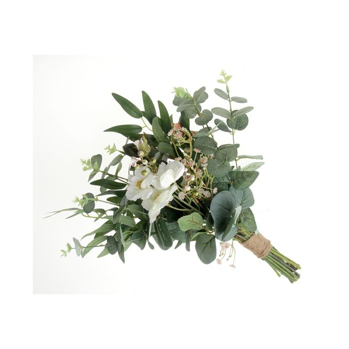 Mixed Foliage Bouquet with Eucalyptus and Olive Leaves - Gre