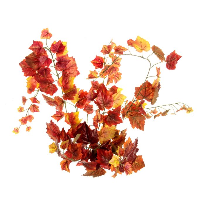 Grape Ivy Bush Red/Orange 100cm W/159 Leaves