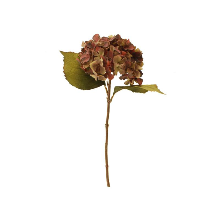 46cm Dried Look Hydrangea Single Purple