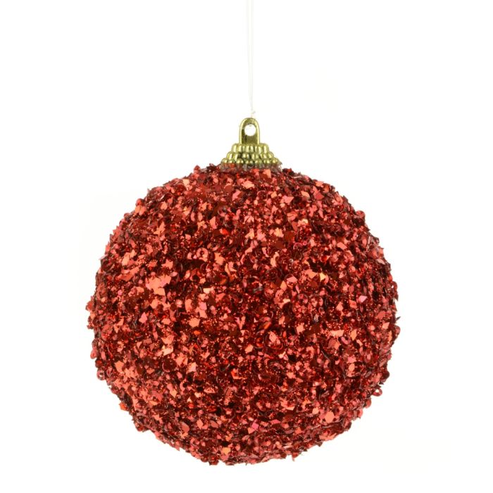 Shimmer Glitterball 8cm Red