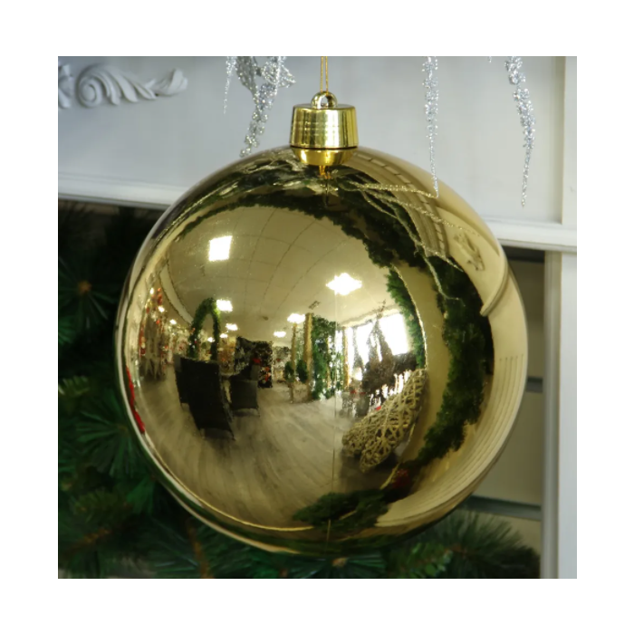 Gold Shiny Shatterproof Bauble (x1) (30cm)