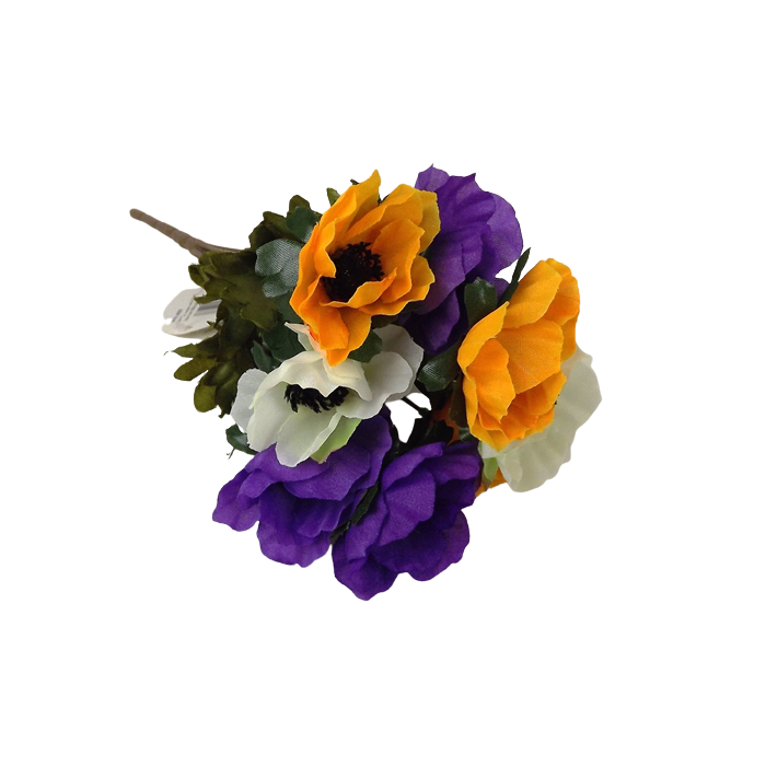 Anemone Bush - Purple/Yellow/White 27cm