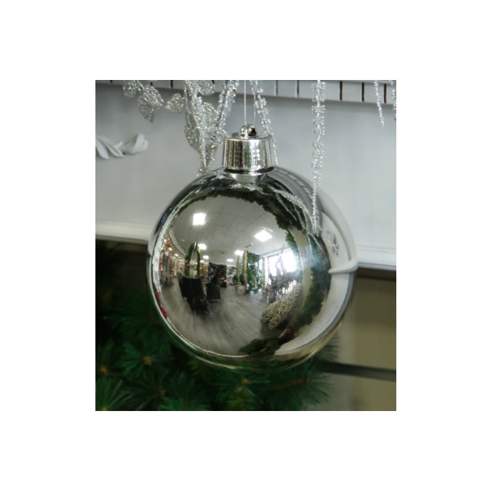 Silver Shatterproof Bauble (20cm)