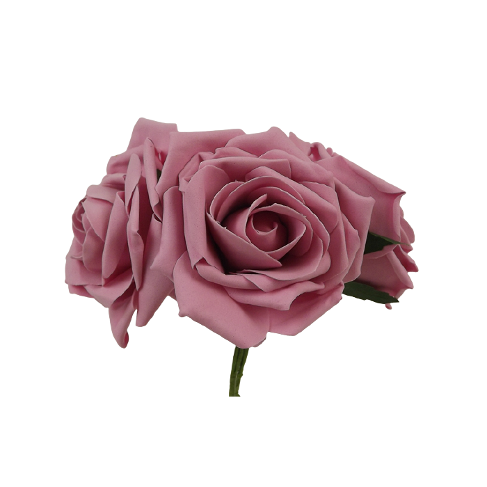 Large Cottage Foam Rose 8cm x 5 Heads Vintage Rose