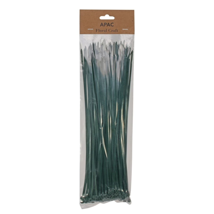 30cm Dark Green Cable Ties Pack Of 100