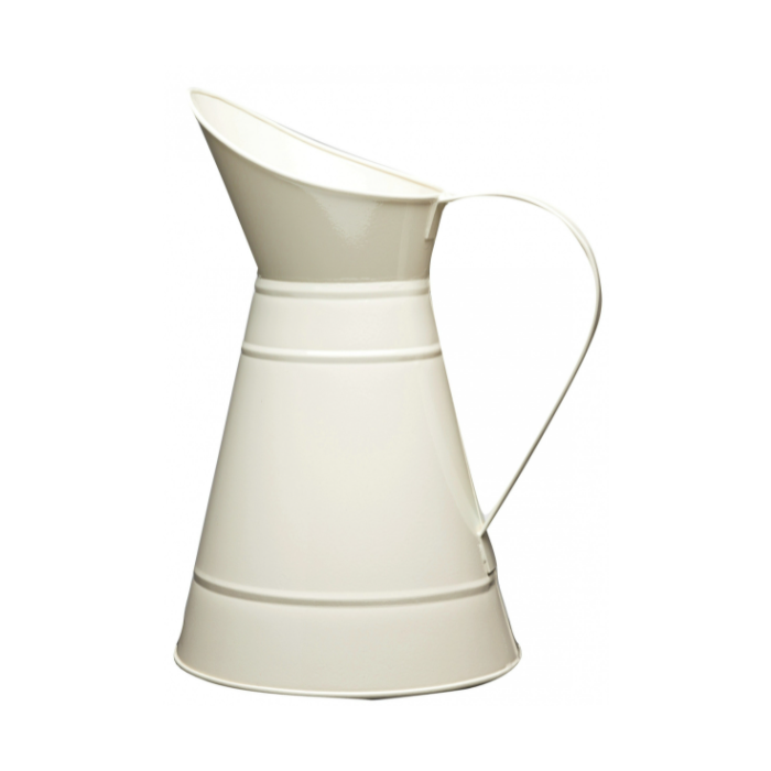 Cream Zinc Jug 23cm