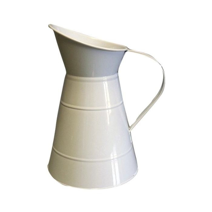 White Zinc Jug 23cm