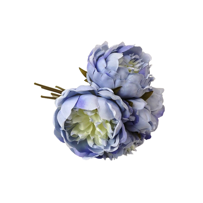 28cm Blue Peony Posy