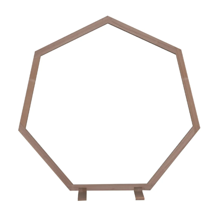 223cm Heptagon Wooden Arch Natural