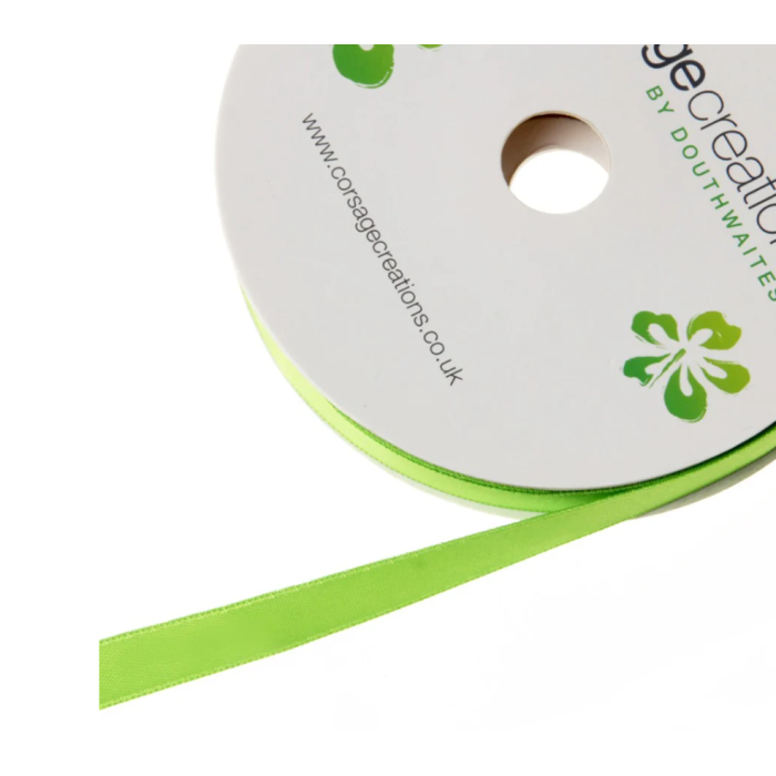 25mm Double Faced Satin - Lime Green (25mm x 20m)