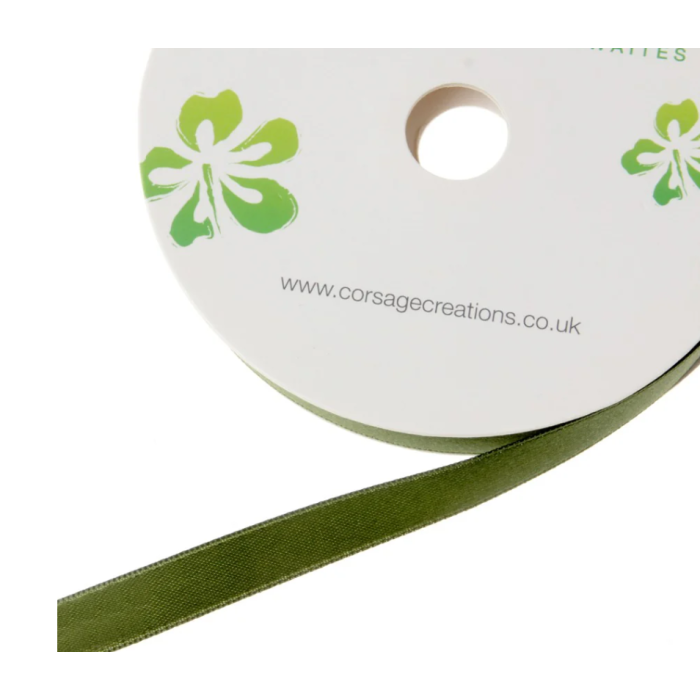 25mm Double Faced Satin - Moss Green (25mm x 20m)