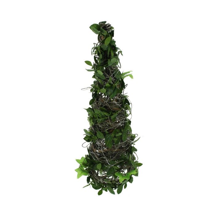 25cm Leaf Cone Tree Green