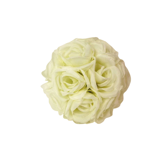 7" Rose Ball Hanger Cream