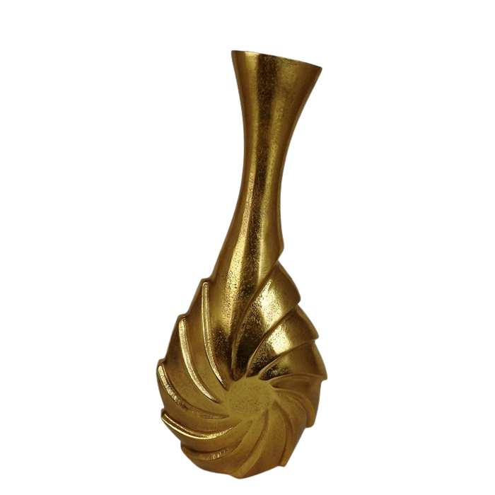 20 x 48 Gold Swirl Flower Vase