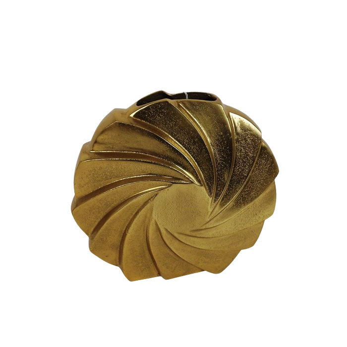 26.5 x 10cm Gold Swirl Vase