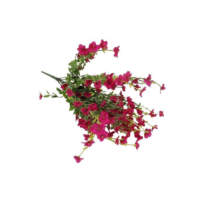 45cm Blossom Foliage Bouquet Cerise